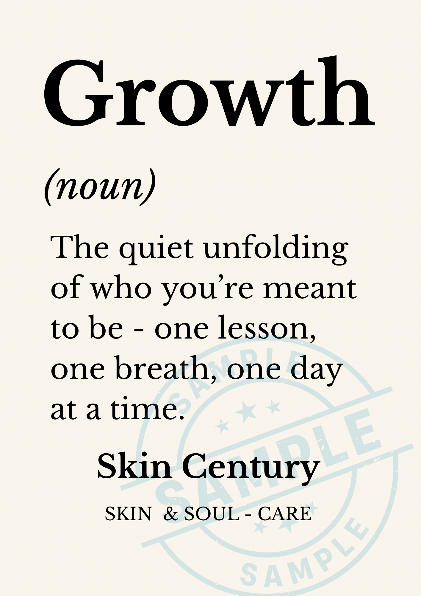 ✨ Growth — Minimalist Definition Print (Digital Download)