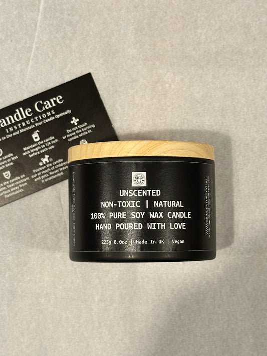 8oz Unscented Soy Candle – No added Fragrance Paraffin-free