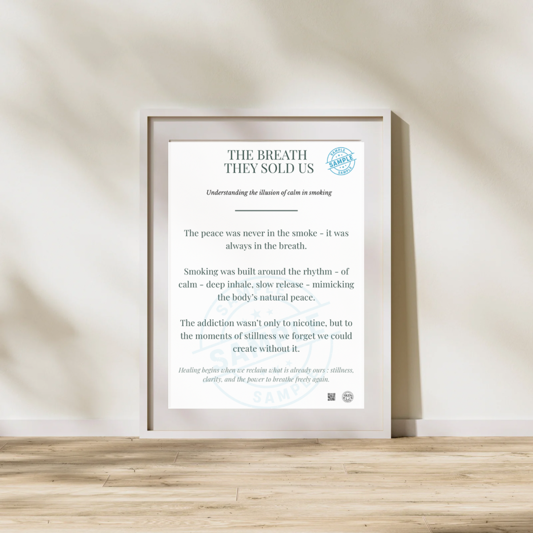 "Wellness awareness poster titles The Breath They Sold Us by Skin Century- Made With Love"