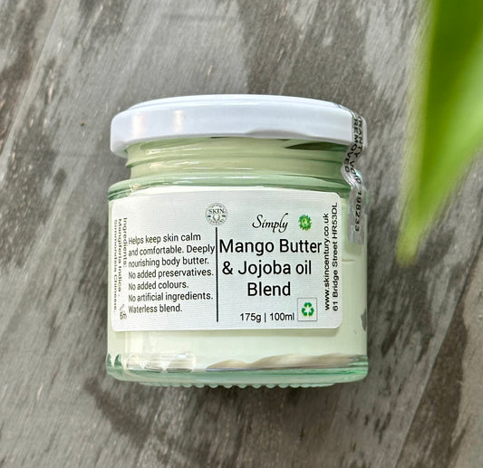 Simply Mango Butter & Jojoba Oil Blend in eco jar, Skin Century Made With Love