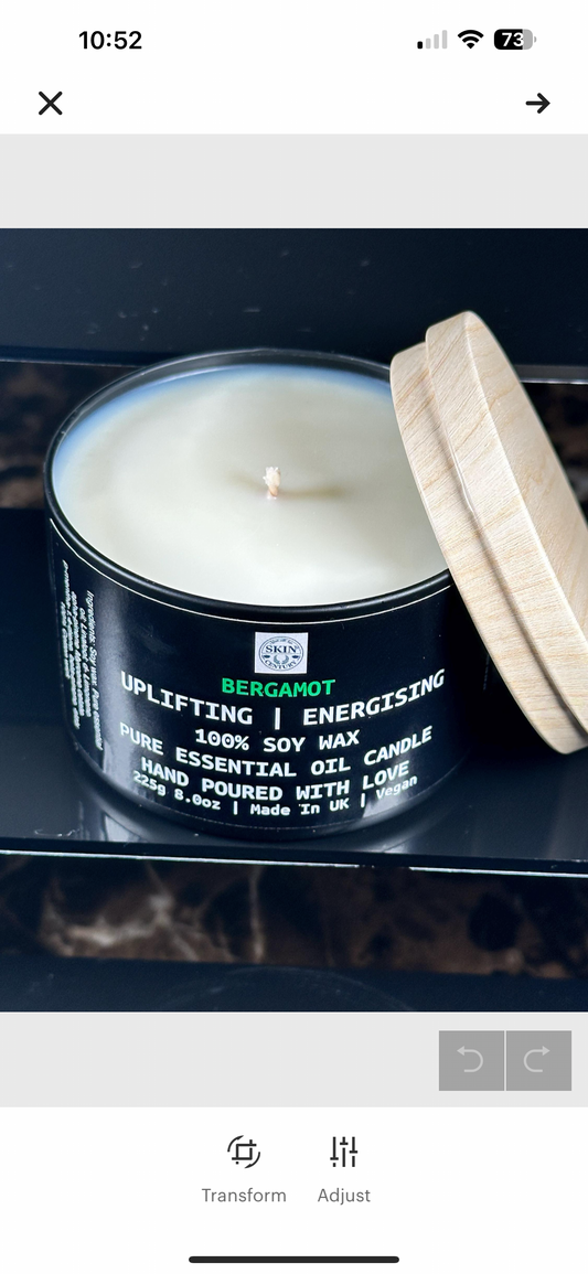 Bergamot Soy Candle – 8oz | Refreshing Citrus Calm, Non-Toxic